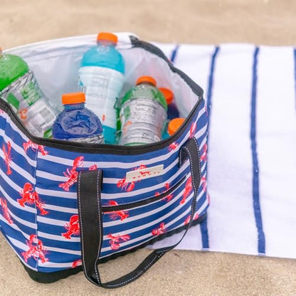 SCOUT The Stiff One - Large, Soft, Lightweight, Insulated Cooler with Hard Bottom, Beach, Family, Travel, Picnic Cooler - color: Catch of the Day