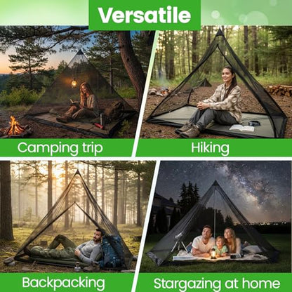 1 Set Mosquito Netting for Camping with Carry Bag Compact Lightweight Mosquito Net for Bed Outdoor Sleeping Bags Tent Screen Rooms