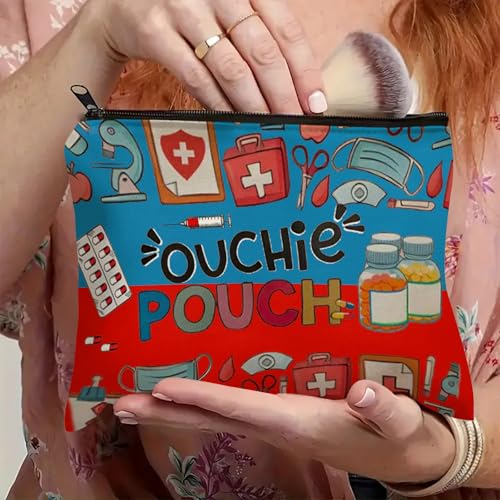 Medicine Storage Pouch with Diabetes, Medicines Bag, and Medical Supply Designs, White Canvas Zipper Cases, Multi-Use Functionality (Gift for Birthdays, Graduation, Christmas) (Style D) - style: Style D