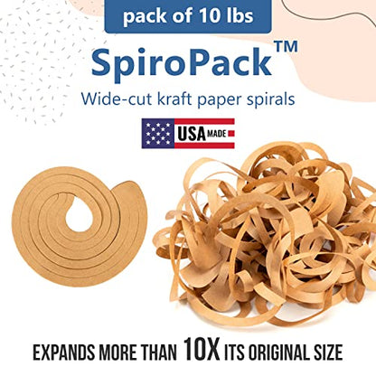 IDL Packaging SpiroPack™ Stylish Box Filler 10 lbs in a Box, Brown, Wide-Cut Spirals - Packing Filler for Baskets, Gift Boxes, and Packages - Modern Alternative to Shredded and Crinkle Paper - color: Kraft, size: 10 lbs
