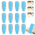 VZZNN 12 Pack Reading Light,Rechargeable Book Light for Reading in Bed,Clip-On Book Lights with 3 Color Temperature,Bulk Gifts for Book Lovers Kids Adults（Blue） - color: Blue