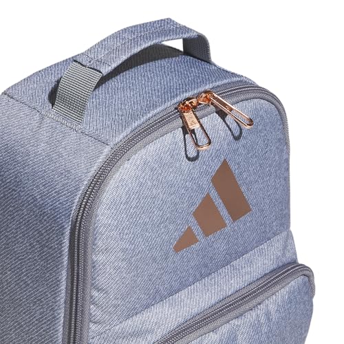 adidas Kids Santiago Lunch Bag – Insulated Cooler Lunchbox for Girls & Boys, 8L - color: Woodland Essential Camo Grey Six/Black/Better Scarlet/4