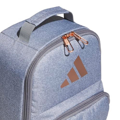adidas Kids Santiago Lunch Bag – Insulated Cooler Lunchbox for Girls & Boys, 8L - color: Woodland Essential Camo Grey Six/Black/Better Scarlet/4