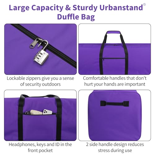 Urbanstand 48 Inch Travel Duffle Bag Extra Large Sport Equipment Duffel Bags with 2-way Lockable Zippers (Purple 2Pack) - color: Purple, size: 48inch 2Pack