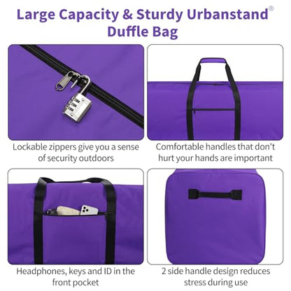 Urbanstand 48 Inch Travel Duffle Bag Extra Large Sport Equipment Duffel Bags with 2-way Lockable Zippers (Purple 2Pack) - color: Purple, size: 48inch 2Pack