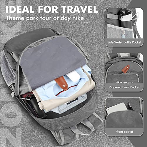 ZOMAKE Lightweight Packable Backpack 30L, Foldable Hiking Backpacks Water Resistant Compact Folding Daypack for Travel(Dimgray) - color: Dimgray