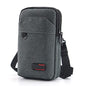 Travel Cell Phone Pouch Belt Pouch, Phone Holster Crossbody Bag with Shoulder Strap for iPhone Case Holder for Hand with Neck Lanyard Smartphone Walking Passport Wallet | with Shoulder Strap - color: Double dark grey