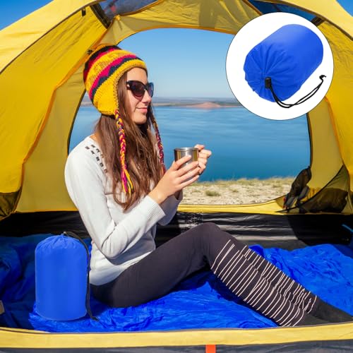 Stuff Sack [2PCS] - Waterproof Outdoor Storage Sacks Use for Backpacking & Traveling & Hiking - [Sapphire Blue-5 x 10 in/ 13 x 25 CM] Ultralight Drawstring Bags - color: Sapphire Blue