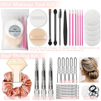 Wedding Gift Set Emergency Kit for Women 39 Essentials For Brides Daily Use All-In-One Travel Kit Women's Survival Kit For Team Bride (Pink) - color: Pink