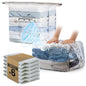 TAILI 6 Pack Cube Vacuum Storage Bags, Medium Size (25x19x11 inch), Vacuum Seal Bags for Clothing, Compression Packing Cube for Clothes, Blankets, Baby Clothes - size: 6 Medium