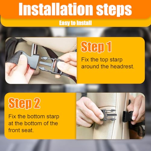 ZIMISI Car Backseat Organizer, Oxford Cloth Kick Mats Back Seat Protector with 9 Pockets & Clear Tablet Holder, Universal Waterproof Car Road Trip Essentials Storage Accessory (2PCS) - size: 2PCS