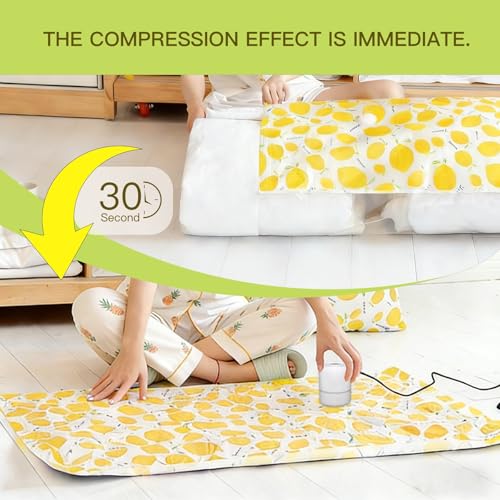 Vacuum Storage Bags for Travel & Home, Space Saver Reusable Seal Bags with Electric Pump, Saves 80% of Space. 14 Pack (4 Small, 4 Medium, 4 Large, 2 Jumbo) for Clothing, Comforters, Blankets, Pillows