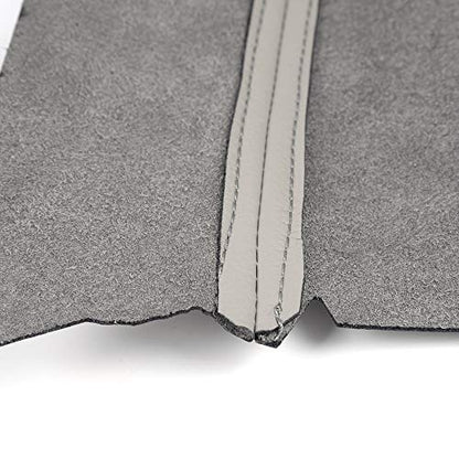 PIT66 PU Leather Front Door Panels Center Consoles Armrest Covers, Compatible with 09-15 Honda Pilot Left Right Side Gray
