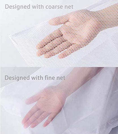 Runtoo 2 Pack 36 x 36 inches Extra Large Laundry Bag Delicates Wash Bags Camp Travel Heavy Duty Zipper Big Net Sweater Curtain Bedding Robes Blanket Jumbo Toys Organizer - size: 2 PACK