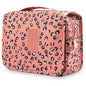 L&FY Hanging Travel Toiletry Bag Women's Cosmetic Organizer Makeup Pouch Men's Dopp Kits With Handle(Pink Leopard) - color: Pink Leopard, size: Compact Size