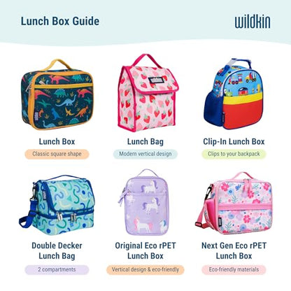 Wildkin Kids Two Compartment Insulated Lunch Bag – Keeps Food Hot or Cold, Easy-Clean Lining, Leak-Resistant & BPA-Free – Boys & Girls, Ideal for School, Travel & Daycare – Whale Blue - color: Whale Blue