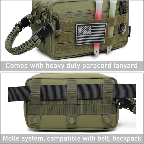 Tactical Toiletry Bag for Men Dry Wet Separate Dopp Kit Travel Hygiene Bag EDC Utility Tool Molle Pouch Mens Shaving Kit Travel shower Bags (OD Green) - color: OD Green