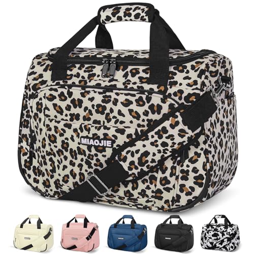 Underseat Carry On Luggage Lightweight Travel Tote Weekender Bag Overnight Duffle Bag for Travel, Travel Essentials Personal Item Travel Bag for Women and Men,Leopard-16Inch - color: Leopard, size: 16IN