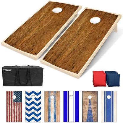 GoSports Portable Cornhole Sets, 8 Styles – Choose 4 x 2 ft or 3 x 2 ft - Boards Include 8 Bean Bags, Travel Case, and Game Rules - style: 4 x 2 ft Craftsman