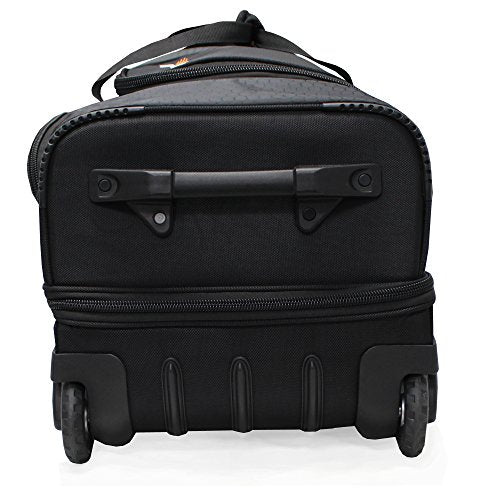 Pathfinder Gear 22 Inch Rolling Drop Bottom Duffel, Black, One Size - color: Black