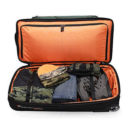 Pathfinder Gear 22 Inch Rolling Drop Bottom Duffel, Olive, One Size - color: Olive