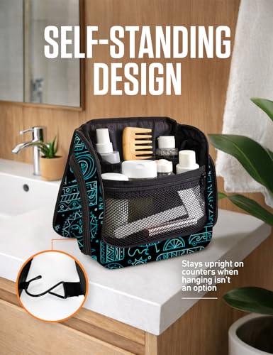 VENTURE 4TH Hanging Travel Toiletry Bag for Women & Men – Large Toiletry Organizer with 17 Compartments, Removable TSA Pouch, Travel Wash Bag for Toiletries, Makeup & Shaving Kit (Surfing Vibes) - color: Surfing Vibes