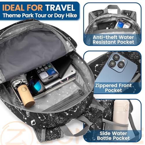 ZOMAKE Ultra Lightweight Packable Backpack 25L - Foldable Hiking Backpacks Water Resistant Small Folding Daypack for Travel(Starry sky print) - color: Starry Sky Print