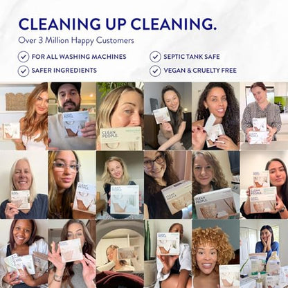 The Clean People Laundry Detergent Sheets - Laundry Soap - Ultra Concentrated, Recyclable Packaging, Stain Fighting - Fresh Scent, 192 Pack - size: 192 Count