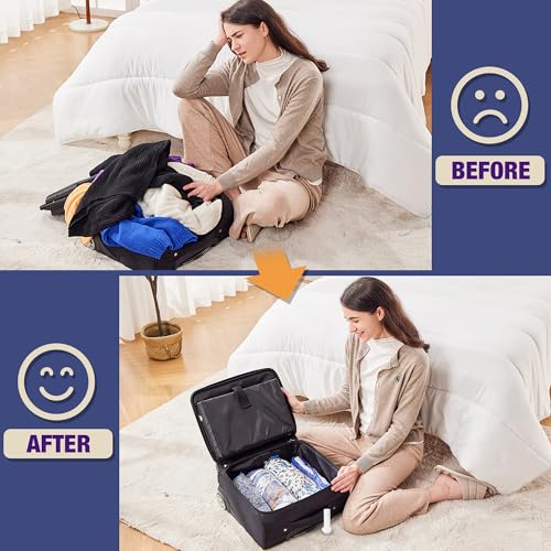 Travel Vacuum Bags with Electric Pump, Vacuum Travel Bags for Luggage and Suitcase, Clothes Clothing, Medium 10 Pack - size: Medium