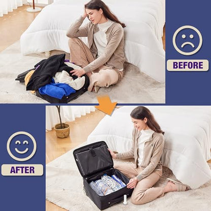 Travel Vacuum Bags with Electric Pump, Vacuum Travel Bags for Luggage and Suitcase, Clothes Clothing, Medium 10 Pack - size: Medium
