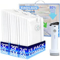 Vacuum Sealing Bags for Clothing Travel,Space Saver Vacuum Storage Bags with Air Pump,Compression Packing for Luggage and Clothes Travel (12 Combo Bags+Electric Pump) - size: 12 Combo Bags+Electric Pump