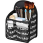 Waterproof Backpack Handbag with Zipper Portable Cosmetic Bag Insert Nylon Inner Bag Organizer(Black Letter) - color: Black Letter