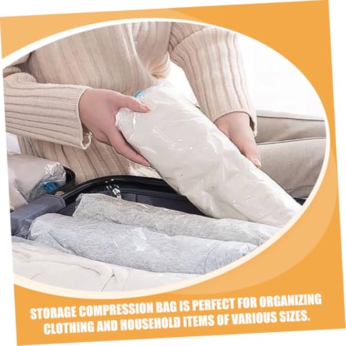 ARTIBETTER 10pcs Vacuum Compression Storage Bags Set for Clothing and Jackets, Multi-size (35x50cm, 40x50cm, 40x60cm, 50x70cm) Roll-up Space Saver Packing Organizer for Travel and Home Use