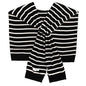 WaJuemy Women's Sweater Shawl Wraps Sleeves Knitted Collar Sweater Scarf Top Casual Lightweight Shoulder Cape Accessories - color: 16 Black White Stripe X