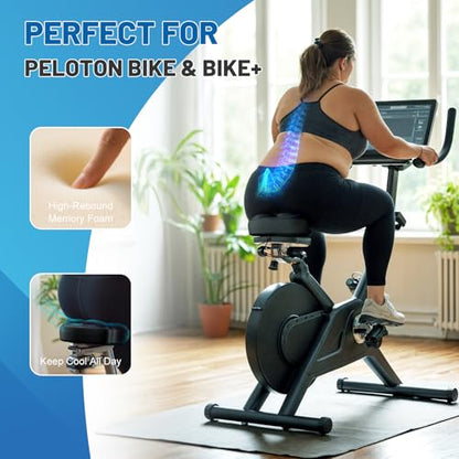 APECYC Bike Seat Cushion Gel Padded Saddle Cover for Men Women - Extra Padding Soft Comfort Bicycle Seat Cushion for Peloton, Stationary, Spin, Mountain, Road, Ebike - size: Wide