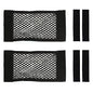 2pcs Cargo Net Car Storage Net - Stretchable Mesh Pocket Net Magic Tape Universal Mesh Car Accessories Interior Organizer (L) - size: L-19.68 x 9.8Inch(50 x 25cm)
