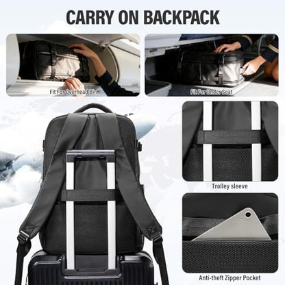 Vacuum Backpack Travel with Pump,Water Resistant Airbag Travel Backpack,Personal Item Carry on Backpacks Flight Approved 18x14x8 inches,Laptop Backpacks,Black - color: A2-black-with Pump