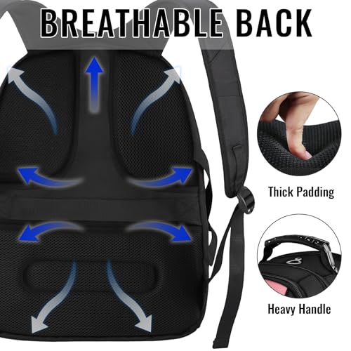YOREPEK Large Backpack for Men, Extra Large Laptop Backpacks for Men Women, Water Resistant Travel Backpack Airline Approved Business Work Bag Fits 17 Inch Computer, Black - color: Pink, size: 17 Inch