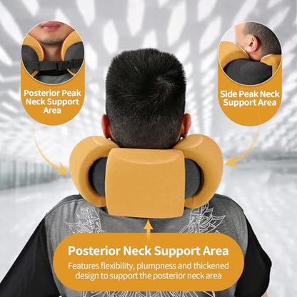 3-Ring Memory Foam Travel Neck Pillow It has obtained a Patent. The Three Rings can be movably Adjusted to Provide Flexible Support for The Neck, Head, and Other Areas.Yellow - color: Yellow