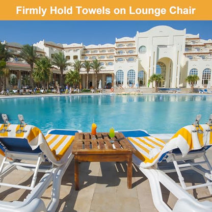 Coideal Metal Pool Cover Clips - 10 Pcs Large Beach Towel Chair Clips 5.5 Inch Stainless Steel Clothes Pins Quilt Clamps Windproof for Sunbed Lounge Cruise (14cm) - size: 14 cm