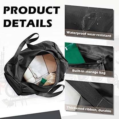 Foldable Sports Gym Duffel with Wet Dry Pocket, Ultralight Travel Carry on Bag, Overnight Weekender for Travel, Beach (Black) - color: Black