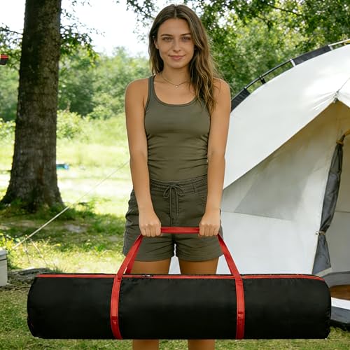 Extra Large 600D Oxford Waterproof Sports Duffle Bag | 2-Way Zippers | 59×14.9Inch Large Foldable Storage Bag for Folding Bed, Mattress, Duvet, Camping Chair, Beach Umbrella (2 Pack) - size: 59*15 inch
