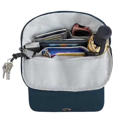Travelon Anti-Theft Runways Compact Backpack - color: Ocean