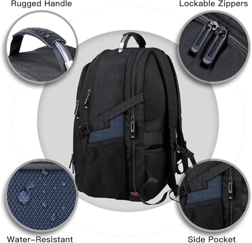 ANTERK Extra Large Backpack, Travel Laptop Backpack, Sturdy TSA Water Resistant 17.3 Inch Backpacks, Anti Theft Business Computer Backpacks Gifts for Men Women, Blue - color: Blue, size: 17 inch