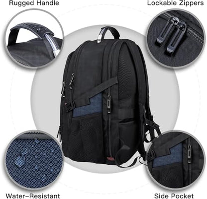 ANTERK Extra Large Backpack, Travel Laptop Backpack, Sturdy TSA Water Resistant 17.3 Inch Backpacks, Anti Theft Business Computer Backpacks Gifts for Men Women, Blue - color: Blue, size: 17 inch