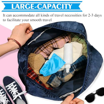 Travel Bag 36 Packes Carry on Luggage Foldable Duffel Bag Sports Gym Bag Weekender Overnight Bag Water Resistant Nylon Travel Duffel for Men Women - color: 12Blue 12Green 12Red