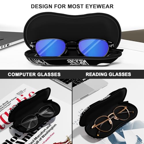 Sunglasses Soft Case, Ultra Light Portable Neoprene Zipper Glasses Case for Men Women - color: Abstract Waves