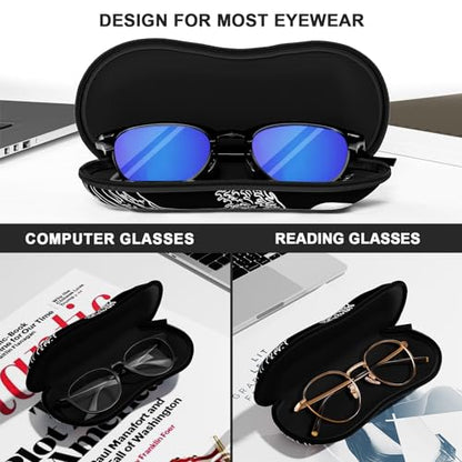 Sunglasses Soft Case, Ultra Light Portable Neoprene Zipper Glasses Case for Men Women - color: Abstract Waves