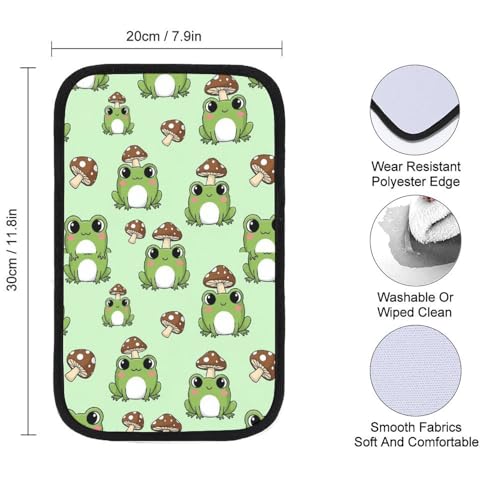 Center Console Armrest Cover Pad Cute Green Frog Mushroom, Universal Soft Comfort Armrest Cushion for Car, Stylish Design Car Armrest Cover - color: Picture (68)