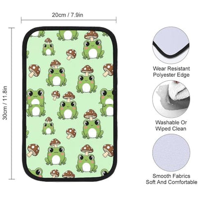 Center Console Armrest Cover Pad Cute Green Frog Mushroom, Universal Soft Comfort Armrest Cushion for Car, Stylish Design Car Armrest Cover - color: Picture (68)